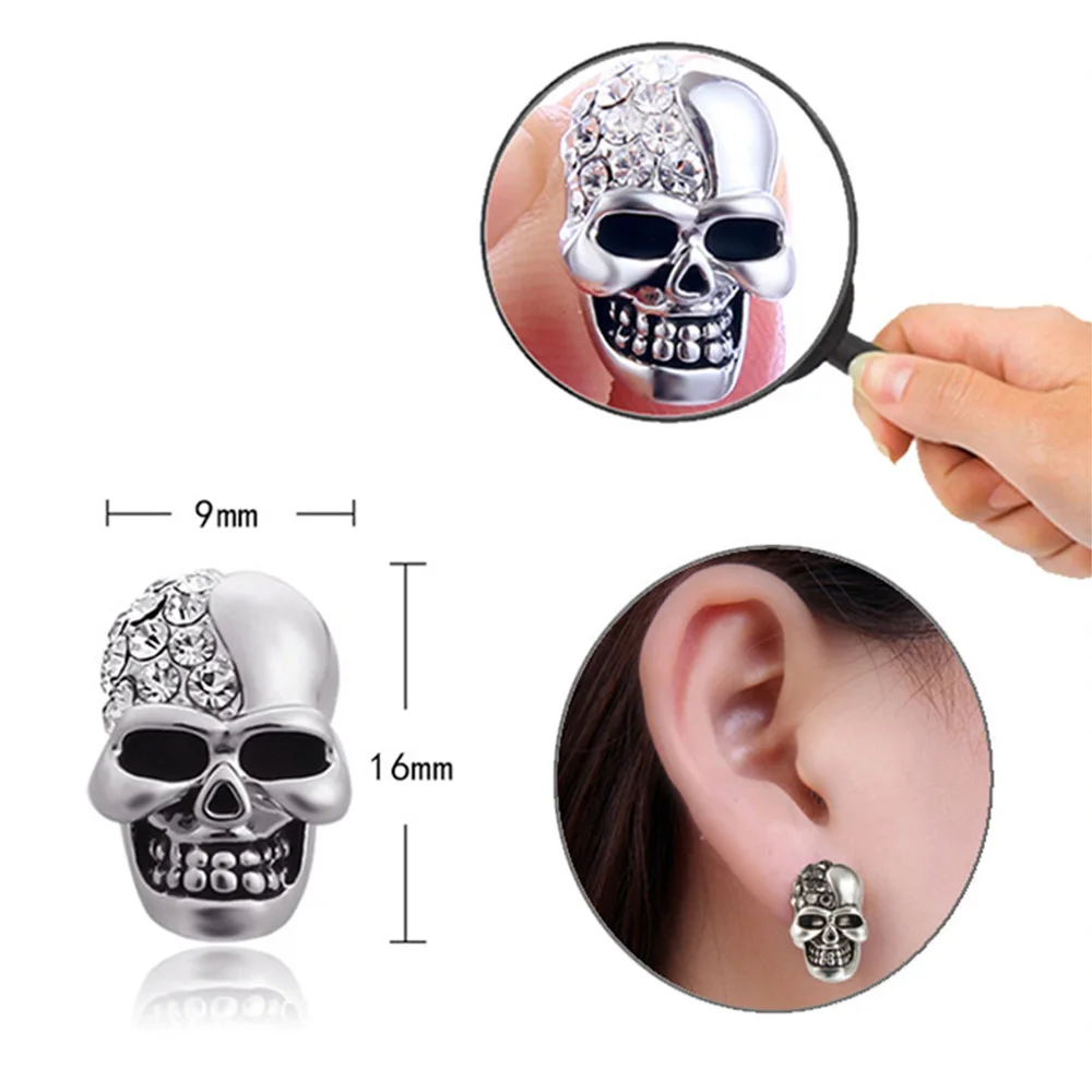 Изящные серьги-гвоздики серьги для Хэллоуина Панк ювелирные изделия женщин