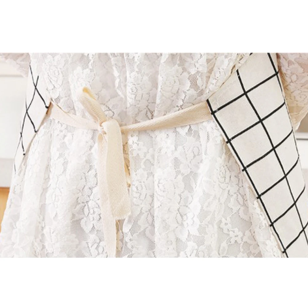 

Fashion Cloth Apron Kitchen Sleeveless Pocket Waist Adult Waterproof and Oil-proof Anti-fouling Lattice Apron