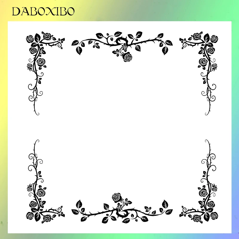 

DABOXIBO Always Stay And De Clear Stamps For DIY Scrapbooking/Card Making/Photo Album Silicone Decorative Crafts13X13
