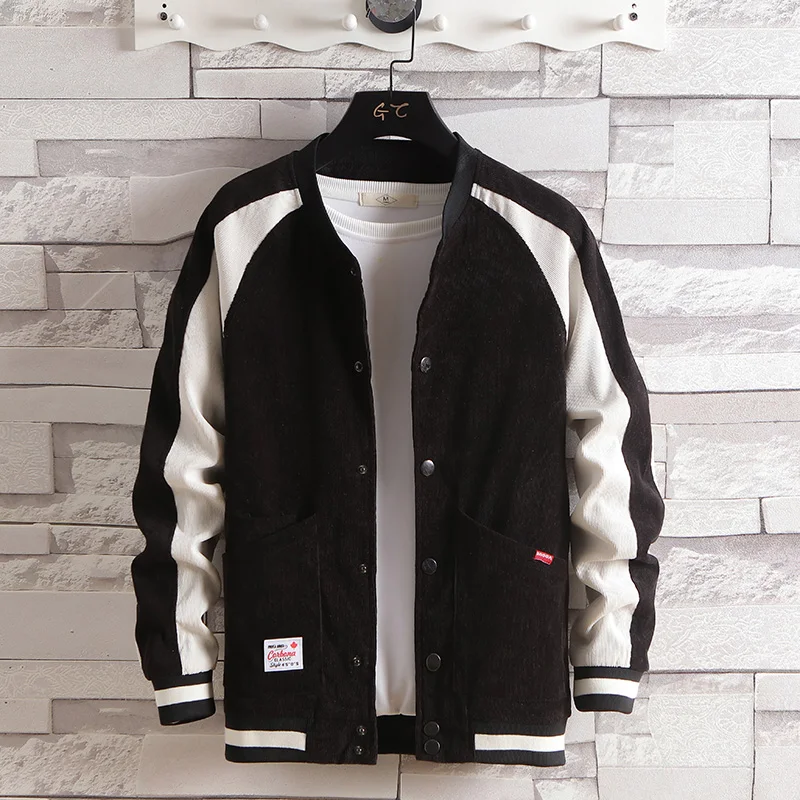 

Spring and autumn denim jacket male striped denim male stand collar large size solid color leisure