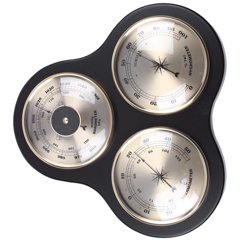 3 шт./компл. треугольный гигрометр Манометр Термометр Барометр с деревянной