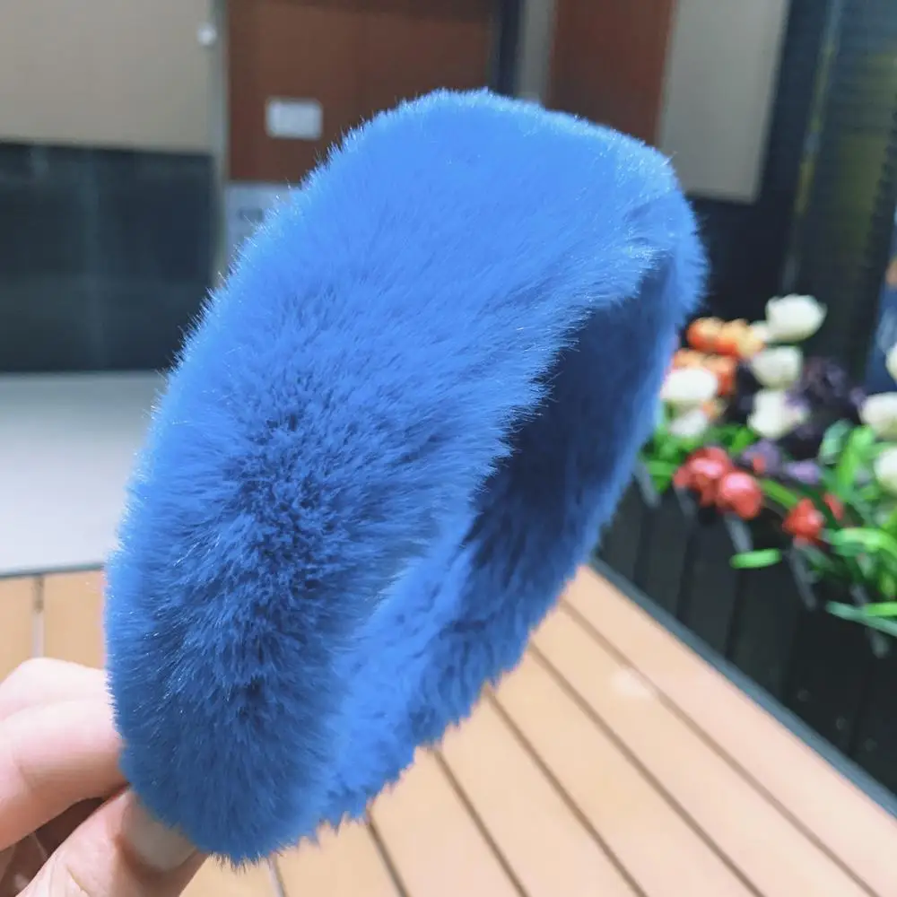 

Fashion Vintage Colorful Winter Fake Fur Hairband Headband Women Girls Hair Head Hoop Bands Accessories Hair Ornaments Headdress