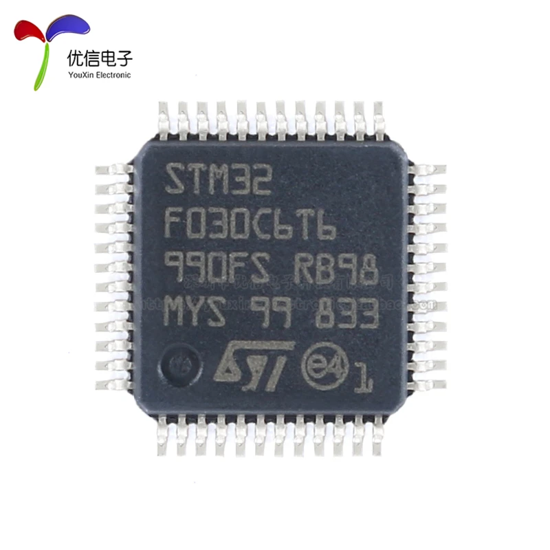 100% новый и оригинальный STM32F030C6T6 LQFP-48 Cortex-M0 32-MCU | Электроника