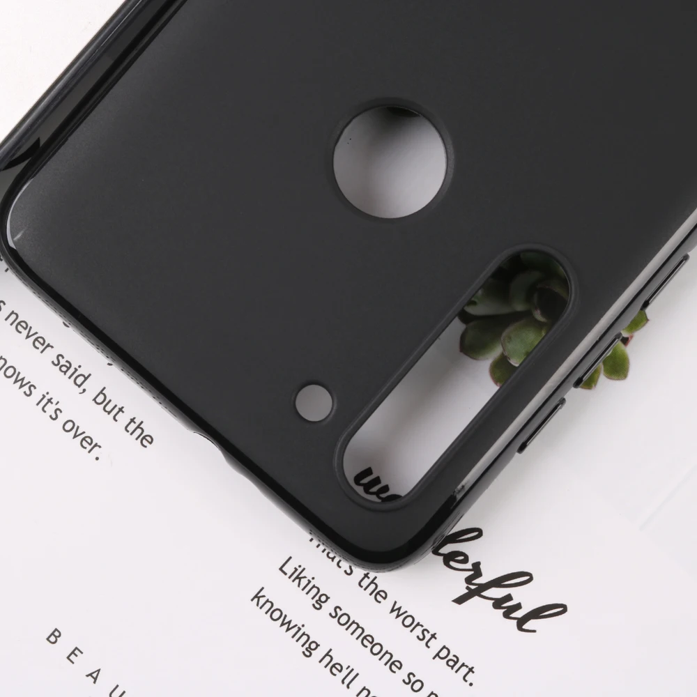 

ROEMI For Motorola Moto G8 Solid Black TPU Matte Pudding Cover Fit Casing TPU Silicone Soft Plain Perfect Anti-Knock