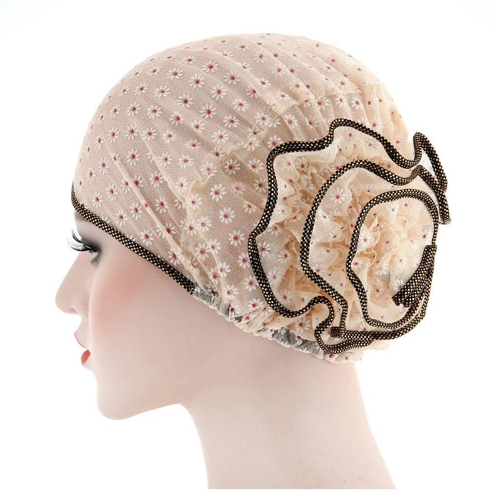 Модные зимние повседневные шапочки для женщин высокого качества милые цветы
