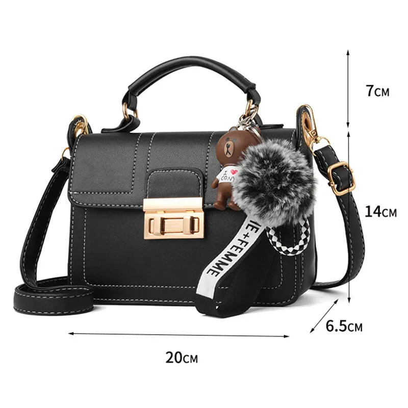 Новая сумка мессенджер через плечо женская на аксессуары в виде мишки Сумка с