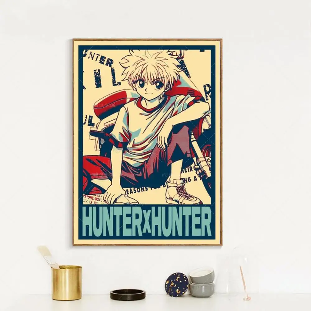 

Nordic Home Decor Posters Anime Poster Hunter X Hunter Killua Zoldyck Wall Art Canvas Painting Prints Poster Modular Living Room