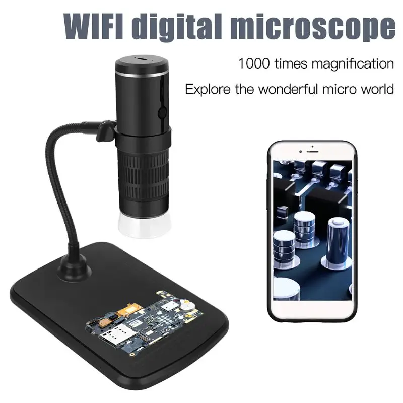 

1000X цифровой микроскоп 1080P светодиодный USB Wi-Fi микроскоп телефон микроскоп камера для смартфона печатная плата инструменты для осмотра