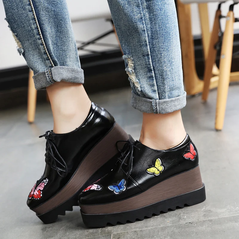 2019 г. Женские цветочные туфли-лодочки на высоком каблуке 7 5 см с бабочкой