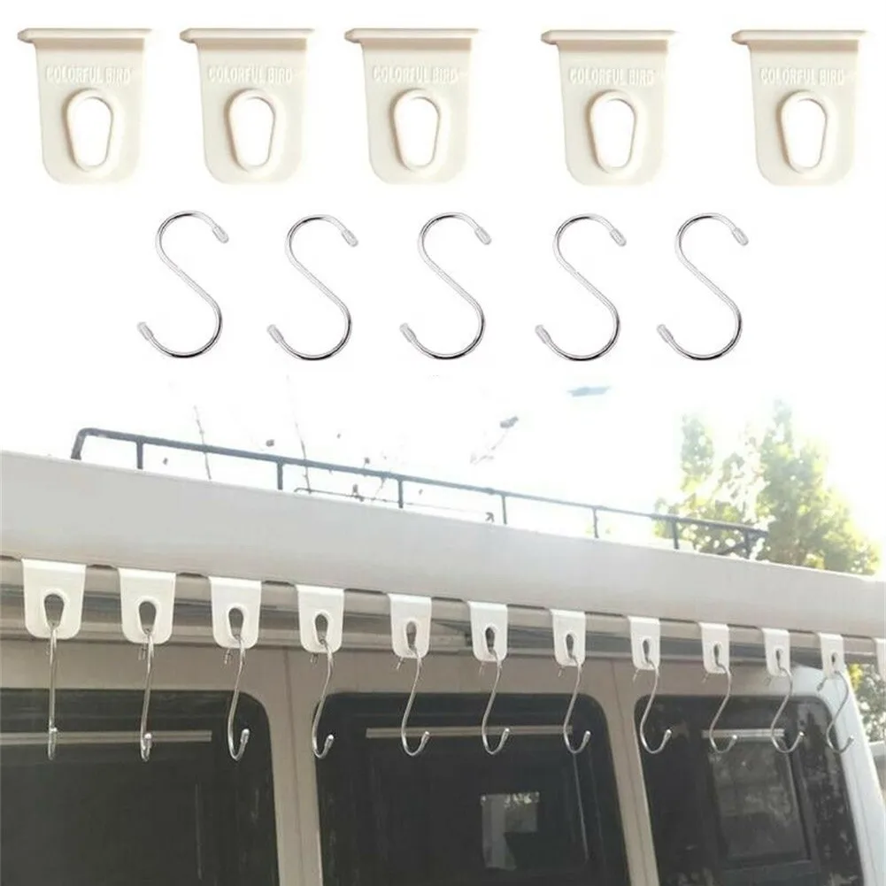 

5pcs Universal RV Awning Hook Hanging Clothes Party Light Holder For Caravan Camper Outdoor Camping For Party Travel Accessories