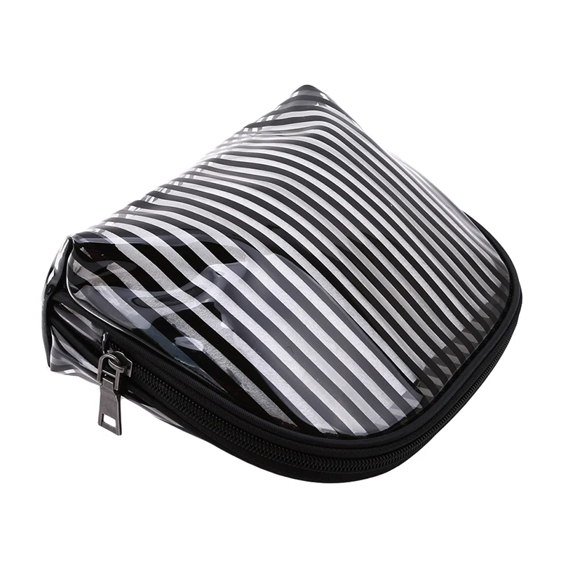 

Large Travel Environmental Protection PVC Transparent Cosmetic Bag Women Travel Fashion Waterproof Stripes Make Up Toiletry Bags