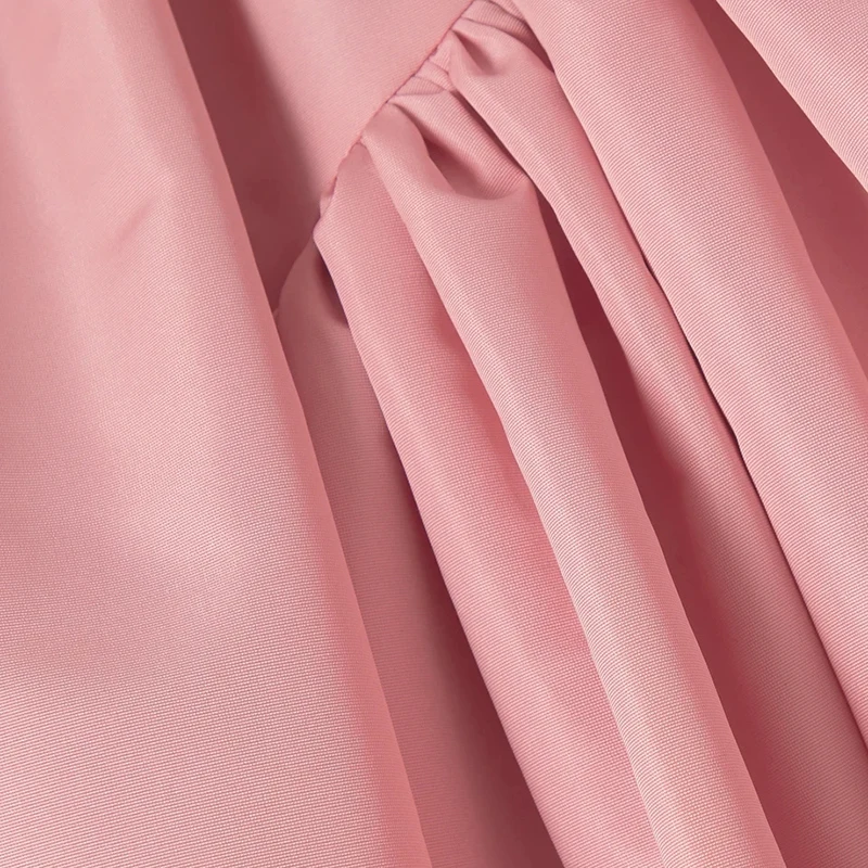 TWOTWINSTYLE повседневная розовая облегающая длинная юбка с рюшами Женская корейская