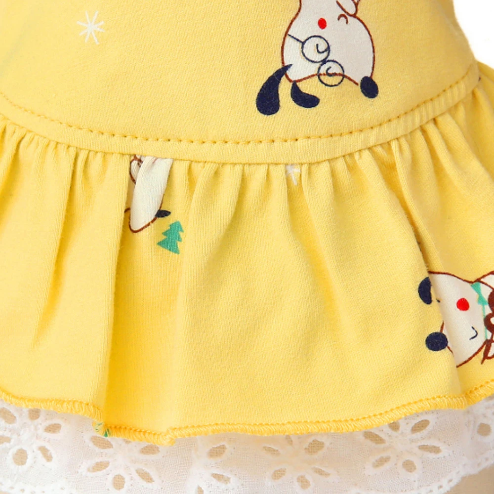 Одежда для собак юбка с кошкой милая летняя хлопковая охлаждающая маленький