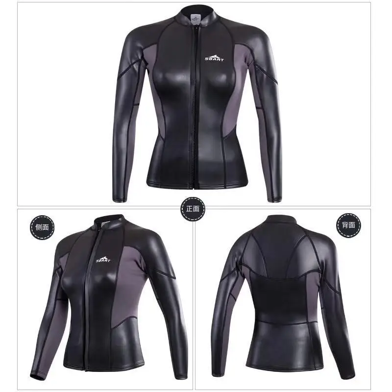 

Top Only 2mm Warm Wetsuits Neoprene Spearfishing Diving Suit Women Wet Suit Surfing Windsurf Sports Swimsuit Surf Dive