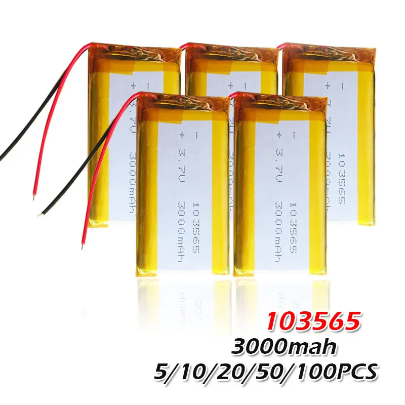 103565 3 7 V 3000mAh литиевая полимерная аккумуляторная батарея для GPS PSP MID PAD POS Machine