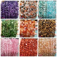 natural multicolor stone loose beads high quality 6 8mm 8 10mm smooth irregular shape diy gem jewelry accessories 38cm wk326