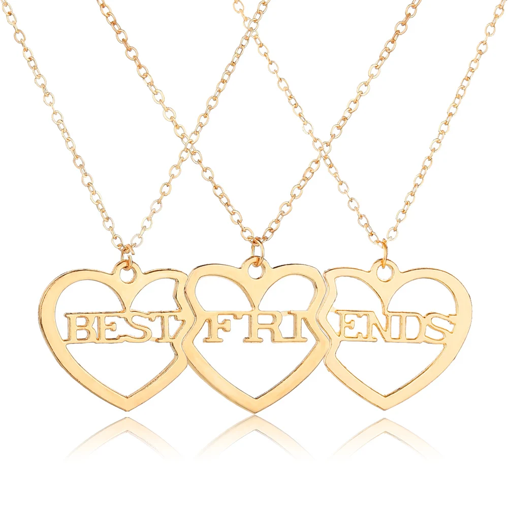 

2 PCS Best Friends Love Couple Necklace For Women Cut Animal Rabbit Rainbow Pendant Broken Heart BFF Good Friends Jewelry Gifts
