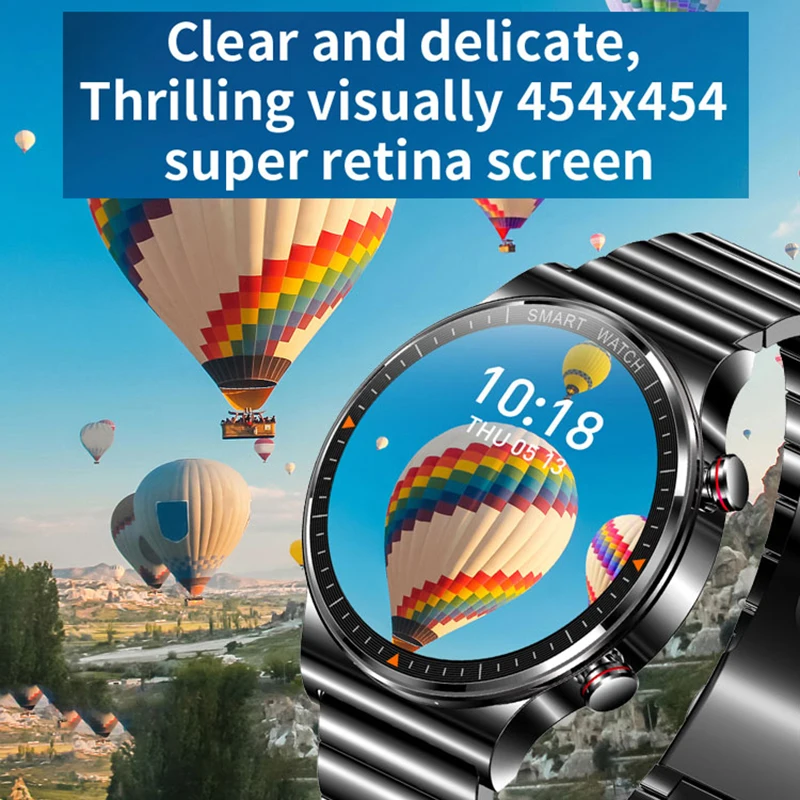 2022 New 454*454 HD Display Smart Watch Men Bluetooth Call IP68 Waterproof Music Player Connect Bluetooth Headset Smartwatch ECG