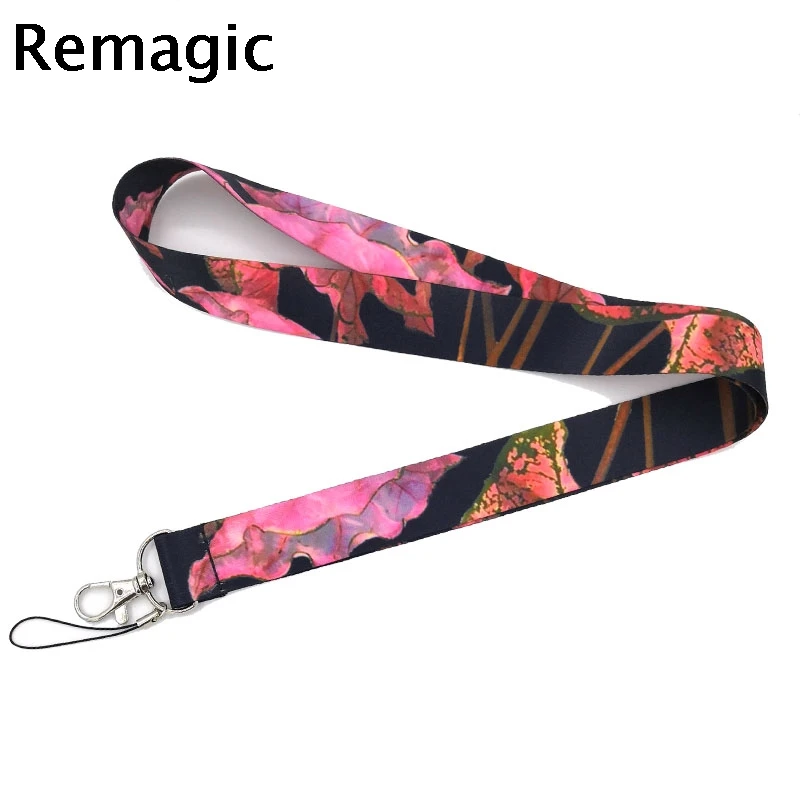 

Red flowers 90s animal meme kids couple funny Neck Strap Lanyards ID badge card holder keychain Mobile Phone Strap Gifts