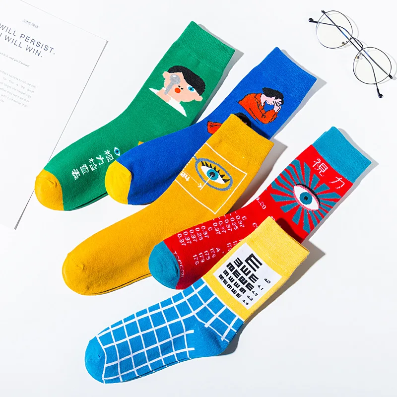 Милые носки с мультяшным рисунком для девочек женские забавным в стиле харадзюку