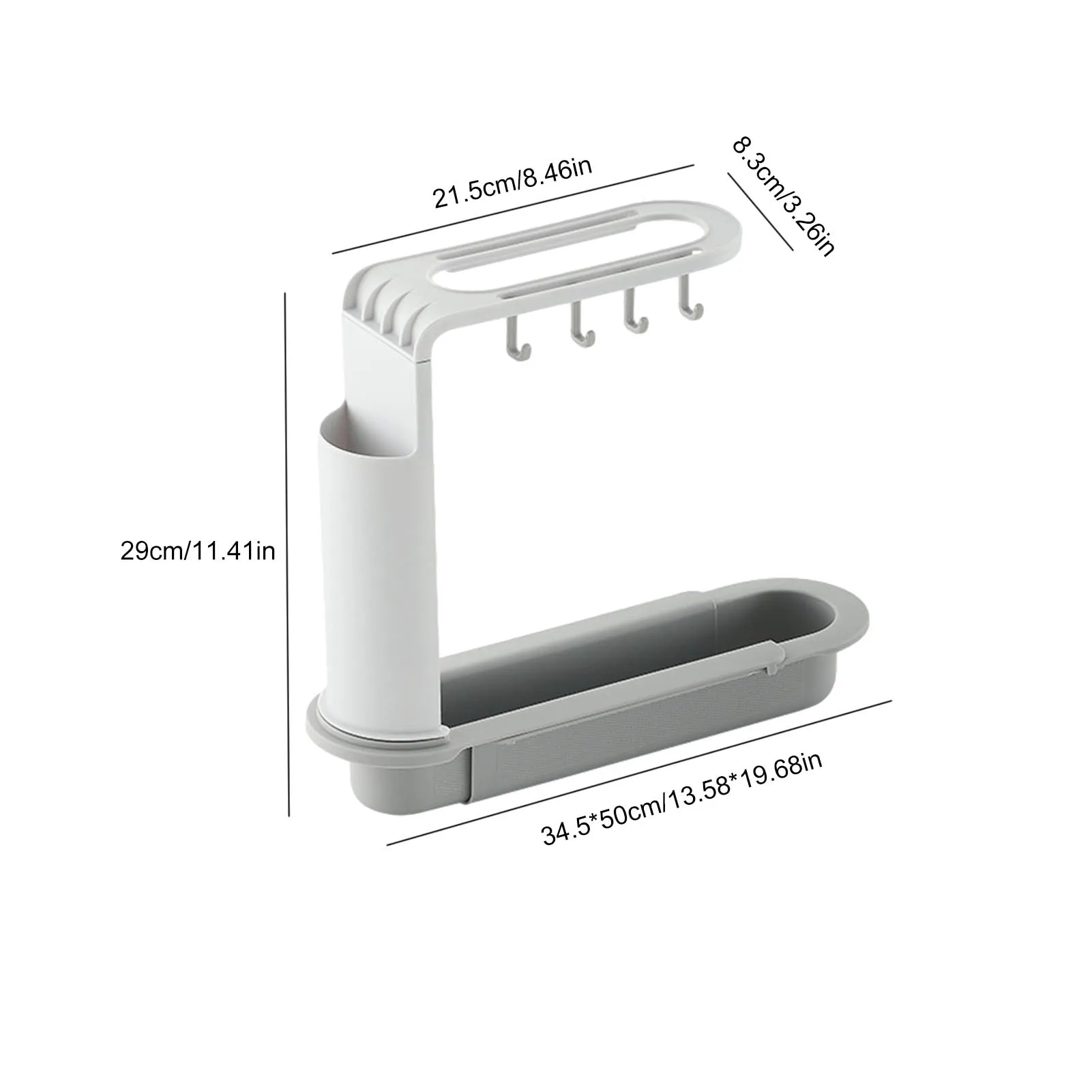 

Kitchenware Rack Telescopic Sink Sponge Soap Drainer Holder