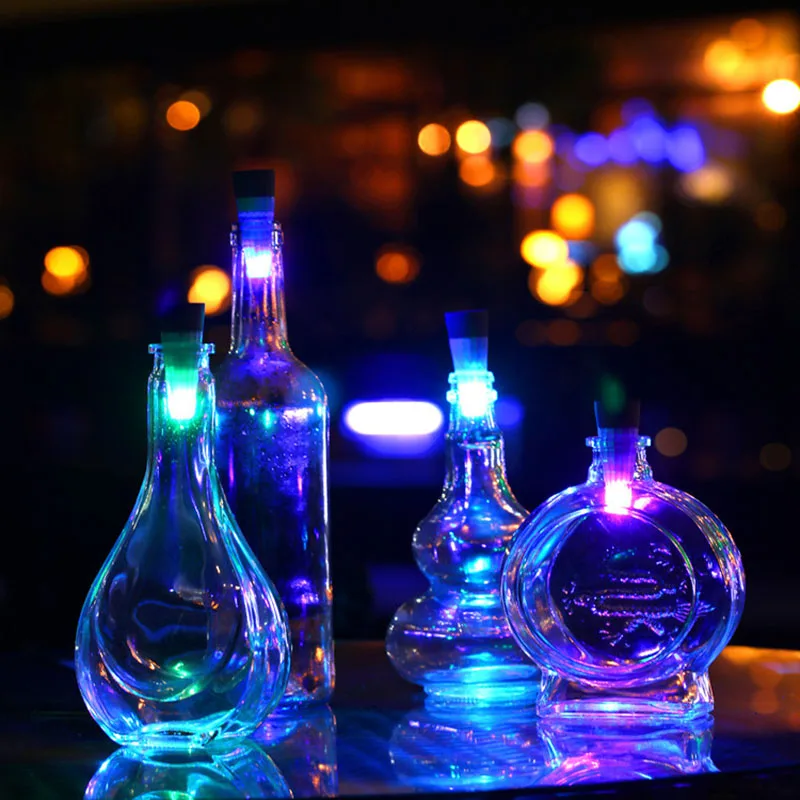 7 Colors LED Cap Lights USB Chargeable Light Cork Wine Bottle OCT998 | Дом и сад