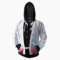 anime demon slayer kimetsu no yaiba cosplay hoodie kamado tanjiro zenitsu print zipper hoodies hoodie jacket coat