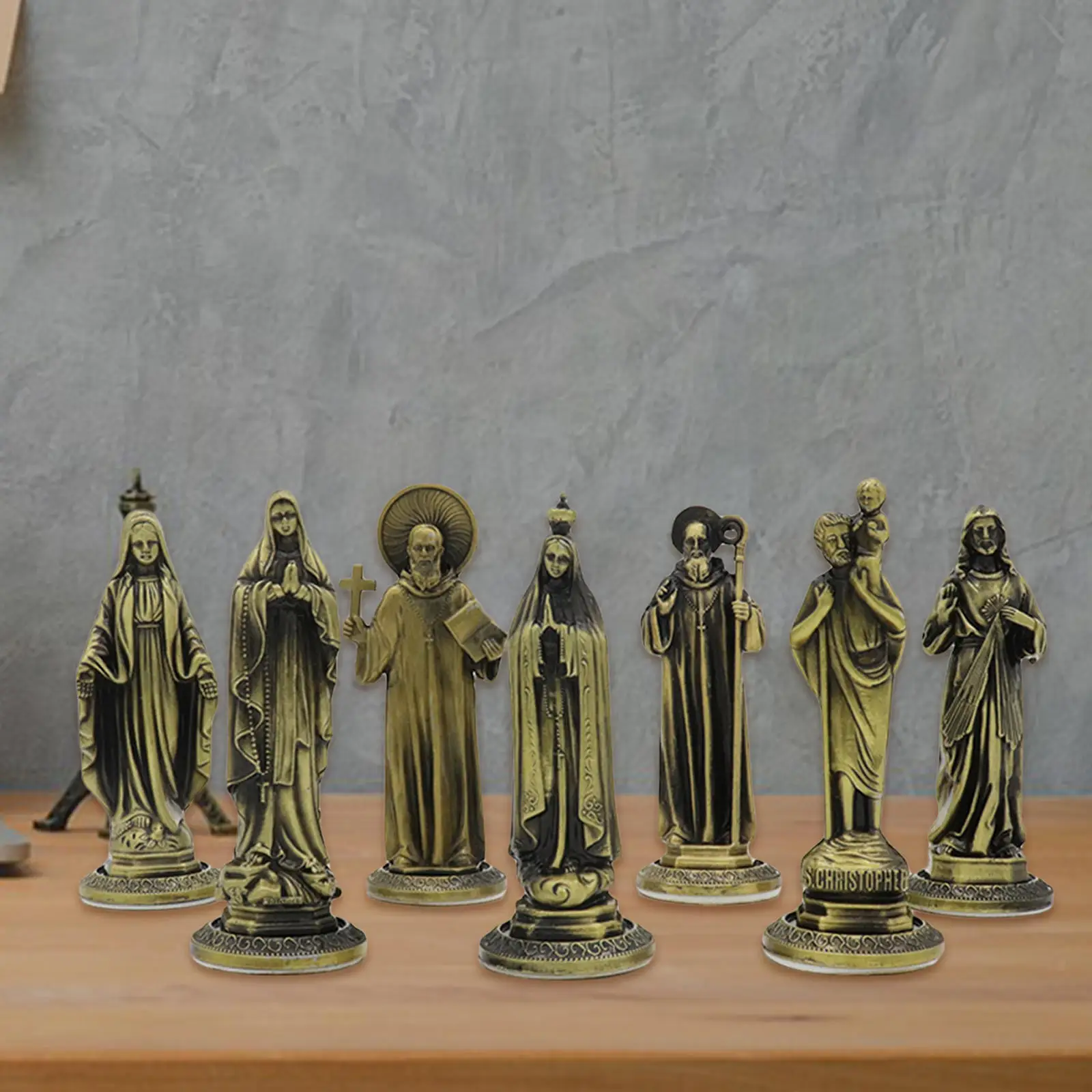 

7Pcs Blessed Jesus Statue Set Durable Decoration Ornament for Home Decor