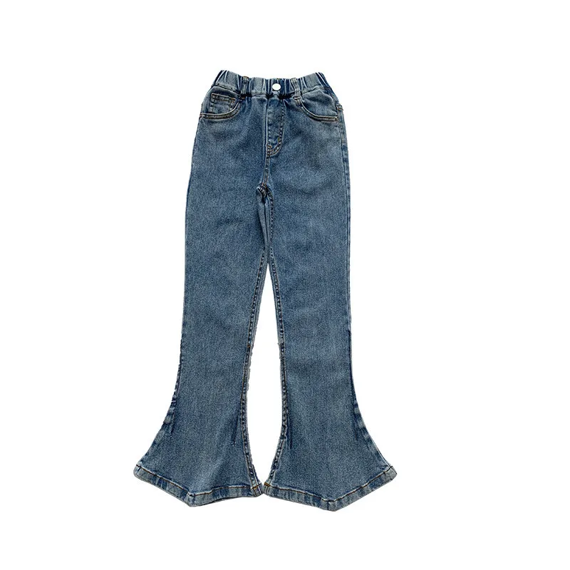 

Girls' jeans 2021 spring new girl slim high waist all-match flared pants
