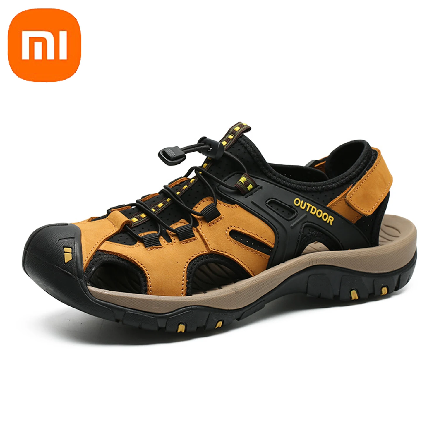 

Сандалии Xiaomi Mijia мужские из натуральной кожи, повседневная обувь, дышащие дизайнерские уличные пляжные босоножки, кроссовки в римском стиле...