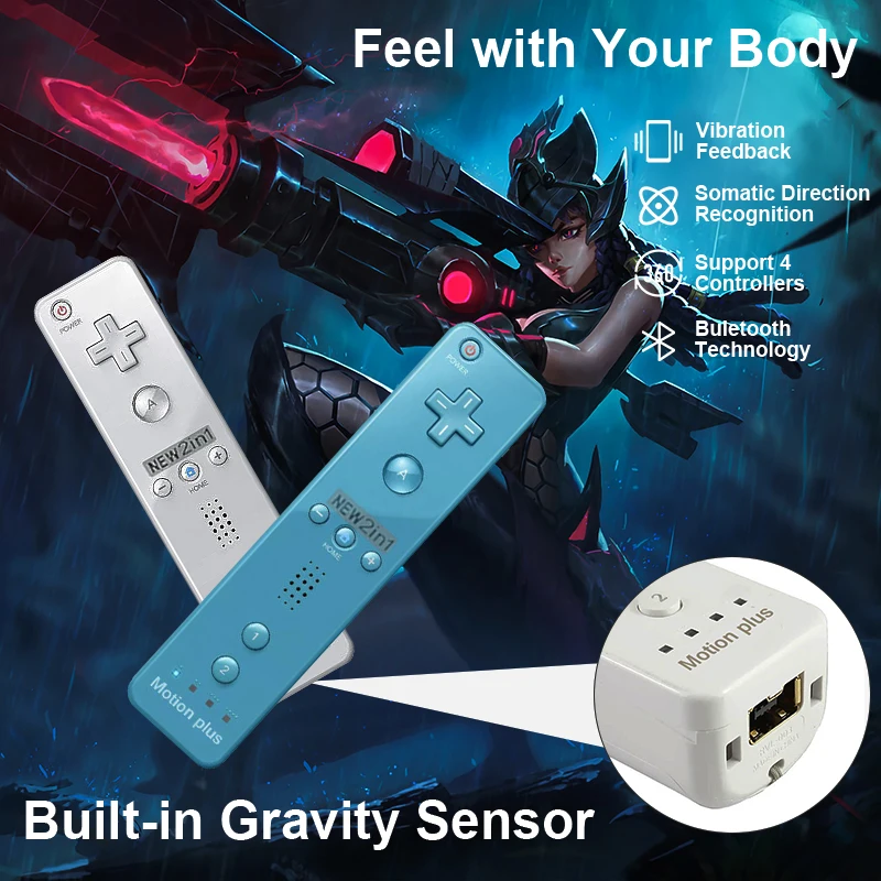 Беспроводной Bluetooth совместимый геймпад для Nintendo Wii пульт дистанционного