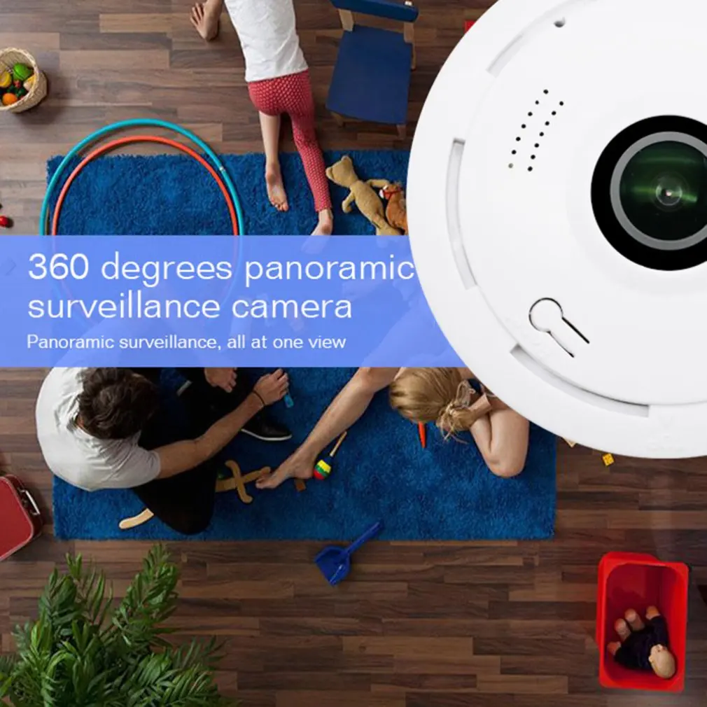 

360 Degree Wide-Angle Panoramic Wireless Camera Wifi Cloud Storage 1080P Mobile Phone Remote Monitoring Network Camera
