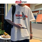 Футболка LAPPSTER мужская оверсайз в Корейском стиле, уличная одежда с графическим рисунком ракеты в стиле Харадзюку, модная рубашка в стиле хип-хоп, лето 2021