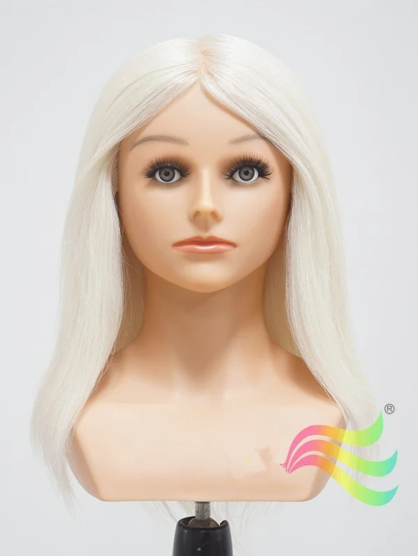 

100% Human Hair Mannequin Head Professional Training Head for Salon 35cm Mannequin Head With Real Hair With Shoulder