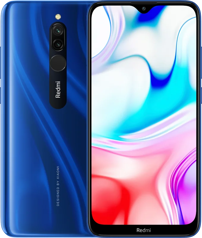 Blue Смартфон Xiaomi Redmi 8 с глобальной версией, 4 ГБ, 64 ГБ, Восьмиядерный процессор Snapdragon 439, 5000 мАч, 6,22 дюйма, 12 Мп+ 2 МП, 18 Вт, быстрая зарядка, мобильный телефон - Цвет: Blue