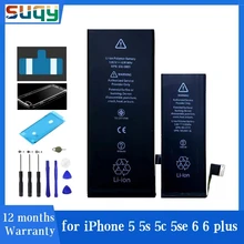 Suqy Original 0 Cycle for Iphone 5 Battery for Iphone Battery 6 for Apple Iphone 5 5s 5c Se 6 Plus Bateria Mobile Phone Batterie