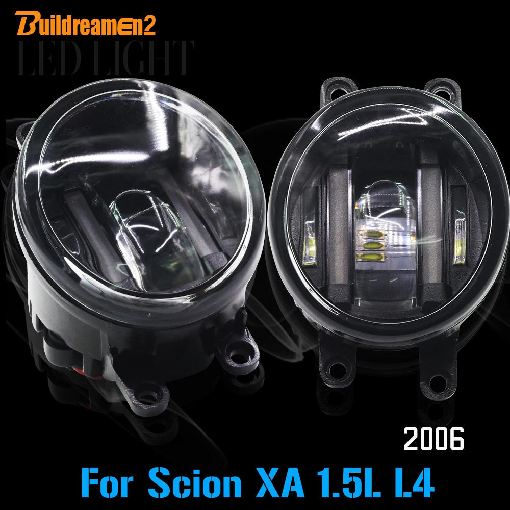 Buildreamen2 1 Pair Car Accessories LED Fog Light Daytime Running DRL White High Lumens For Scion XA 1.5L L4 2006 | Автомобили и
