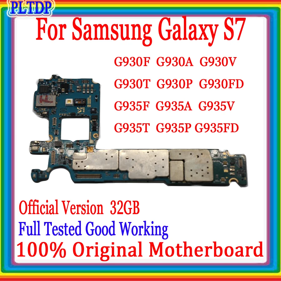 Оригинальная Заводская разблокированная материнская плата 32 ГБ для Samsung S7 G935F G935FD