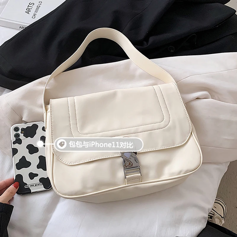 

[BXX] Women New Branded Brief Square Soft Quality PU Leather Flap All-match Crossbody Shoulder Bag Fashion Trending 2021 GF0124