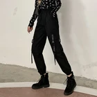 Женские брюки-комбинезон ZANZEA Осень 2021 стильные брюки-карго с эластичной талией Женские однотонные брюки повседневные с принтом репы оверсайз