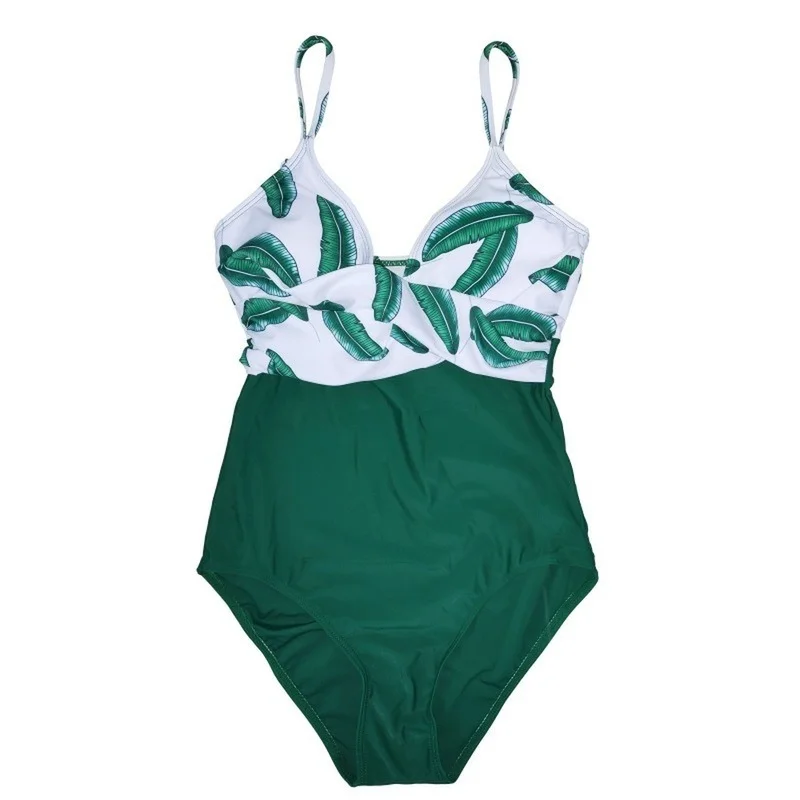 

2021 New Explosion Pregnant Women's One Body Print Oversized Sexy Bikini Swimsuit