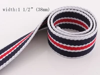 red striped webbing ribbon 38mm fashion handbag webbing strap fabric bag strap ribbon belt strap tote luggage strap