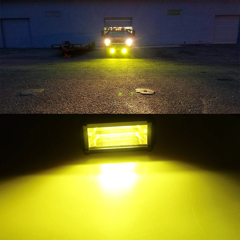 

NLpearl 5inch LED Work Light 72W Spot Beam Yellow LED Light Bar Offroad for Truck Jeep SUV UAZ 4x4 Tractor ATV 12V 24V Fog Light