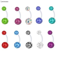 leosoxs 1piece hot selling pregnant womens belly button ring shambhala oil packed soft rod belly button piercing jewelry