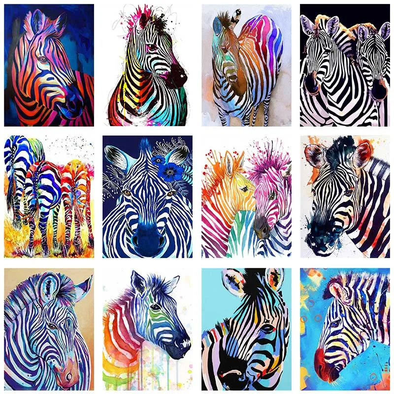 

5D DIY Animal Diamond Painting Cross Stitch Full Square Round Drill Embroidery Colorful Handmade Home Room Wall Decor Craft
