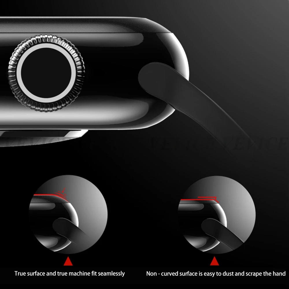 Мягкое изогнутое Защитное стекло для Apple Watch 5 1 2 3 4 Защита экрана iWatch 38 40 42 44 мм