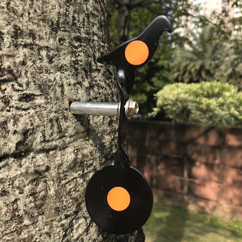 

Metal Portable Shooting Target Gaming Training Easy Install Bird Shaped Thin Simplified Practice Screwed Type Spinner Side Embed