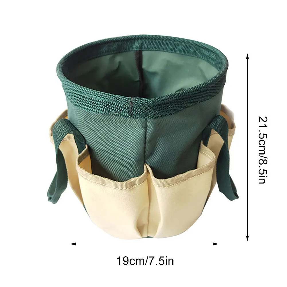 

Garden Tool Bag Gardening Tote Storage Reusable Durable Bucket Pouch With Waterproof Canvas Hand Tool Bag Planting Props Basket