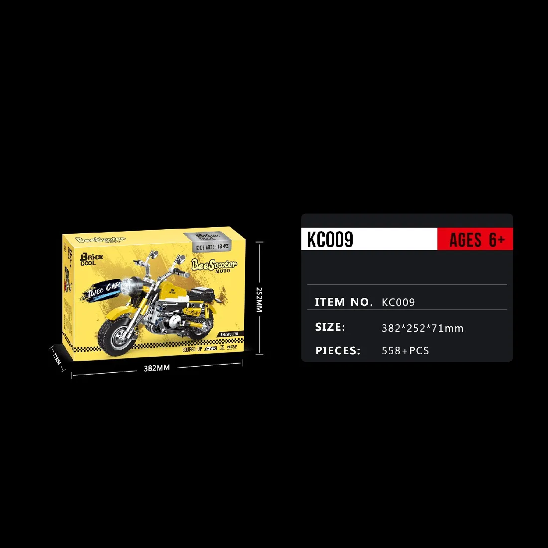 

558Pcs Motorcycle Educational Model Toys DIY Building Blocks Bricks Toys Motorbike DIY Model Vehicles Bricks Toys For Kids