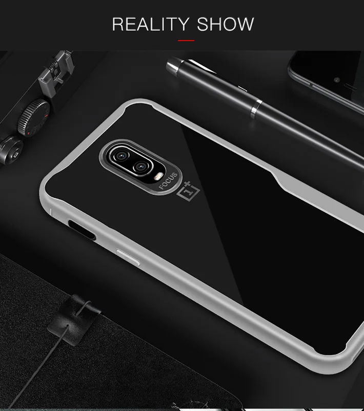 Матовая рамка противоскользящий чехол для Oneplus 7 Pro 6 T прозрачный силиконовый из